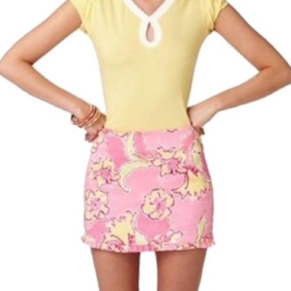 Lily Pulitzer Tulip Floral Ruffle Hem Mini Skirt - Picture 7 of 7